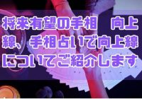 将来有望の手相　向上線、手相占いで向上線についてご紹介します